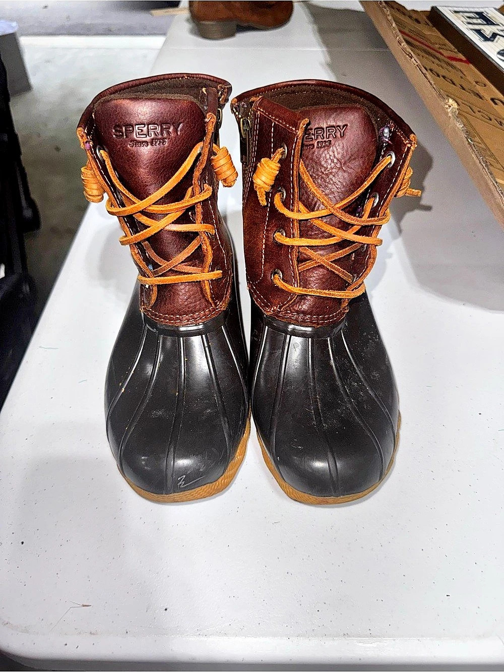 Sperry Saltwater Duck Boot Duck Boots Brown & Black US 6 M
